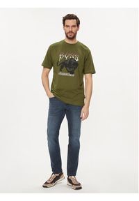 BOSS - Boss T-Shirt TeePantera 50510223 Zielony Regular Fit. Kolor: zielony. Materiał: bawełna. Wzór: motyw zwierzęcy #3