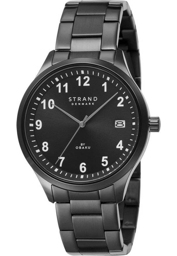 Zegarek Strand Zegarek męski Strand S743GDBBSB czarny. Kolor: czarny
