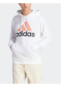 Adidas - adidas Bluza Essentials Logo IJ8573 Biały Regular Fit. Kolor: biały. Materiał: bawełna #9