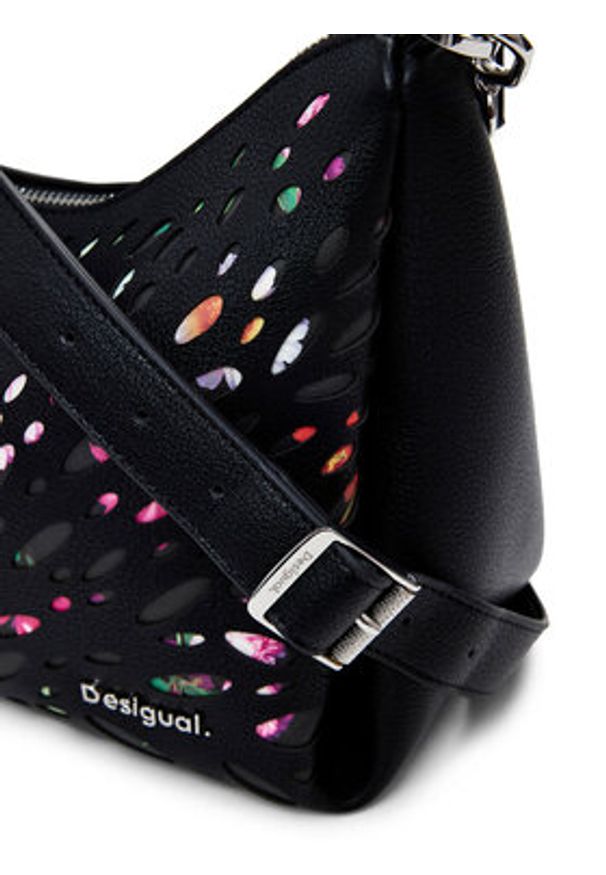 Desigual Torebka 25SAXPA1 Czarny. Kolor: czarny. Materiał: skórzane