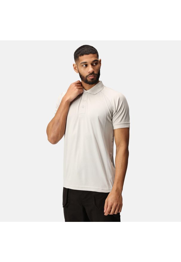 Regatta - Męska koszulka polo Coolweave. Typ kołnierza: polo. Kolor: biały