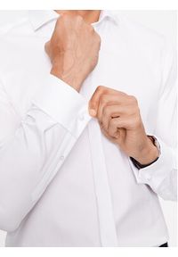 Eterna Koszula 8817/F392 Biały Slim Fit. Kolor: biały. Materiał: bawełna #4