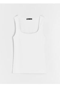 Sinsay - Klasyczny top - biały. Kolor: biały. Styl: klasyczny #1