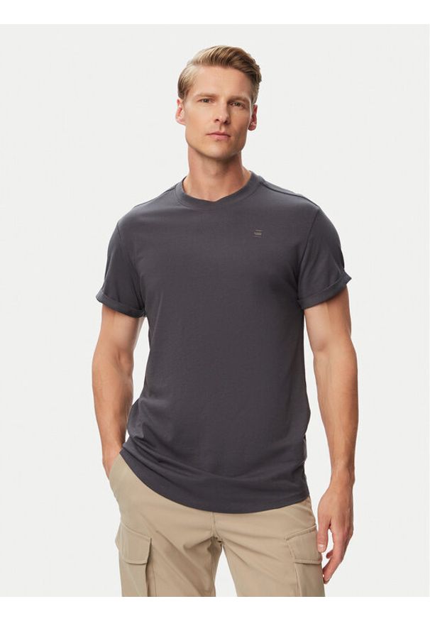 G-Star RAW - G-Star Raw T-Shirt Lash D16396-B353 Szary ciemny Relaxed Fit. Kolor: szary. Materiał: bawełna