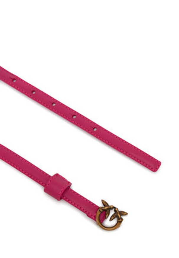Pinko - PINKO Pasek Damski Love Berry H1 Belt PE 25 PLT01 102148 A0F1 Różowy. Kolor: różowy. Materiał: skóra