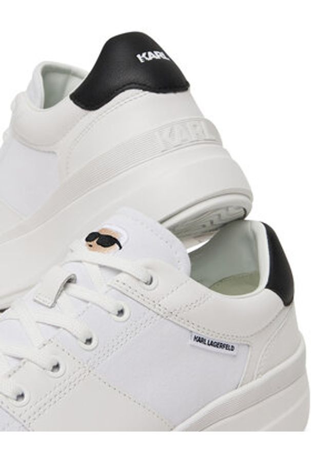 Karl Lagerfeld - KARL LAGERFELD Sneakersy KL54025 Biały. Kolor: biały. Materiał: zamsz, skóra