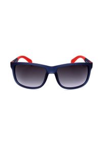 TOMMY HILFIGER - Tommy Hilfiger okulary przeciwsłoneczne męskie kolor granatowy. Kształt: prostokątne. Kolor: niebieski