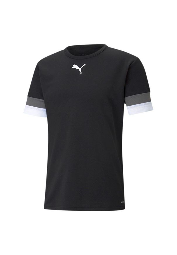 Puma - Koszulka piłkarska męska PUMA teamRISE Jersey. Kolor: wielokolorowy, czarny, szary. Materiał: jersey, poliester. Sport: piłka nożna