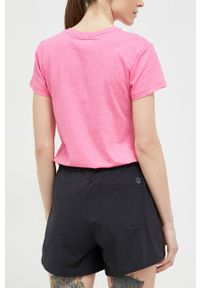 Marmot szorty outdoorowe Elda kolor czarny gładkie medium waist. Kolor: czarny. Materiał: tkanina, włókno, materiał. Wzór: gładki #3