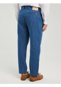 Big-Star - Jeansy męskie loose w prążek granatowe Temir 540. Okazja: na co dzień. Stan: podwyższony. Kolor: niebieski. Wzór: prążki. Styl: elegancki, casual, klasyczny #8