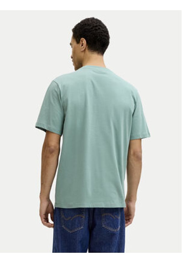 Jack & Jones T-Shirt Jjrain Tee Ss Crew Neck 12288097 Turkusowy Regular Fit. Kolor: turkusowy. Materiał: bawełna