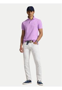 Polo Ralph Lauren Polo 710536856452 Fioletowy Slim Fit. Typ kołnierza: polo. Kolor: fioletowy. Materiał: bawełna #5