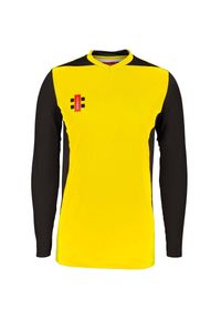 GRAY-NICOLLS - Dziecięcy dżersej z długim rękawem Gray-Nicolls T20. Kolor: wielokolorowy, żółty, czarny. Materiał: jersey. Długość rękawa: długi rękaw. Długość: długie #1
