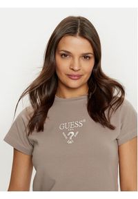 Guess T-Shirt V4YI21 KCDH1 Szary Slim Fit. Kolor: szary. Materiał: bawełna #3