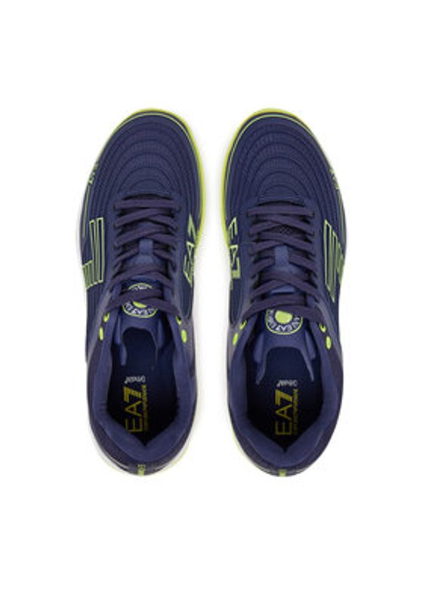 EA7 Emporio Armani Sneakersy X8X242 XK438 R980 Granatowy. Kolor: niebieski. Materiał: skóra