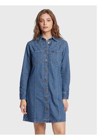 Wrangler Sukienka jeansowa Western W24JLLX8E Niebieski Regular Fit. Kolor: niebieski. Materiał: bawełna #1
