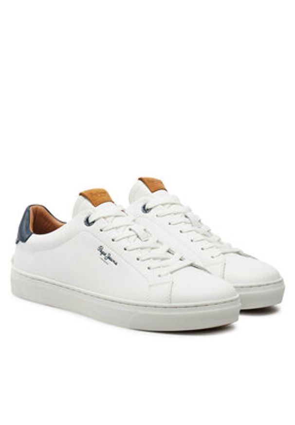 Pepe Jeans Sneakersy Camden Club M PMS00020 Biały. Kolor: biały. Materiał: skóra