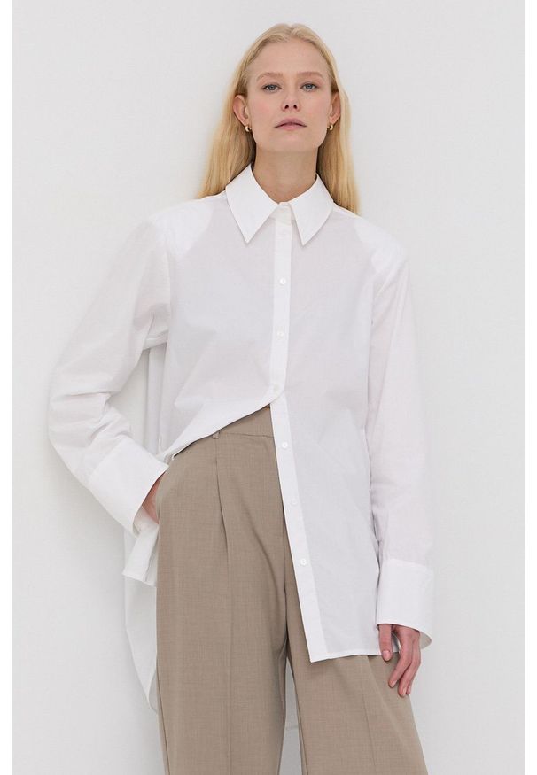 Birgitte Herskind Koszula bawełniana Mr Shirt damska kolor biały relaxed z kołnierzykiem klasycznym. Typ kołnierza: kołnierzyk klasyczny. Kolor: biały. Materiał: bawełna. Styl: klasyczny