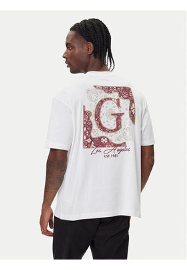 Guess T-Shirt M5BI16 I3Z14 Biały Relaxed Fit. Kolor: biały. Materiał: bawełna