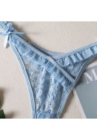 Intica - Komplet bielizny z subtelnymi detalami na specjalne okazje Hannchen. Kolor: niebieski. Materiał: materiał, skóra, koronka. Wzór: koronka #4