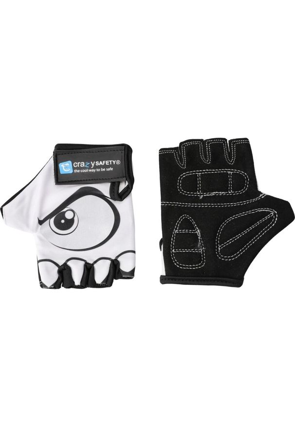 CRAZY SAFETY - Rękawiczki dla dzieci Crazy Safety. Kolor: biały. Materiał: lycra. Sport: kolarstwo