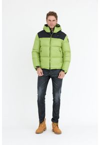 Blauer USA - BLAUER Jasnozielona kurtka męska Cooper z logo na kapturze, Rozmiar XXL. Kolor: zielony #5