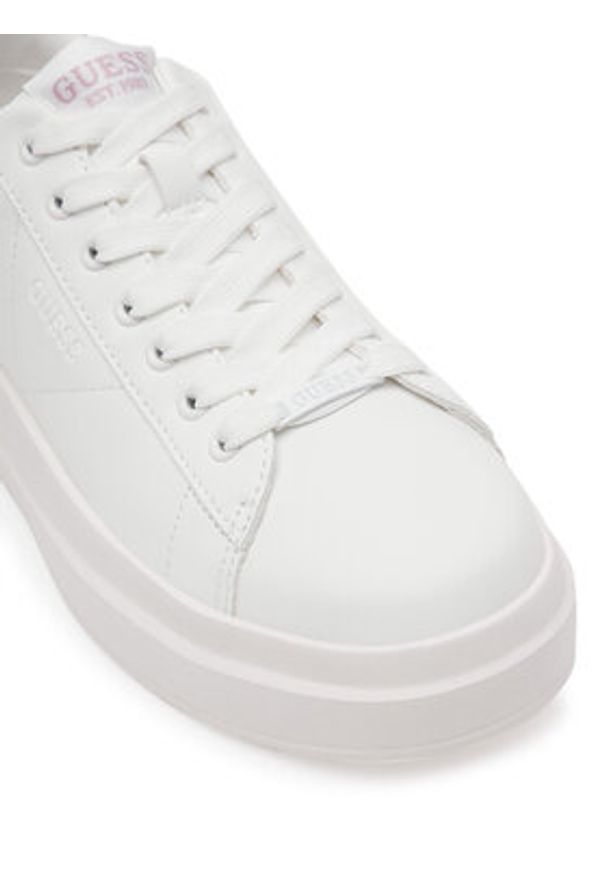 Guess Sneakersy FLJBIN LEA12 Biały. Kolor: biały. Materiał: skóra