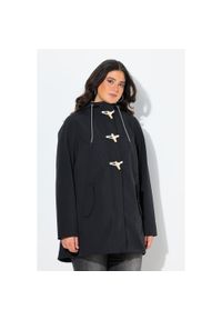 ULLA POPKEN - Damskie Kurtka softshell HYPRAR hydrofobowa podszewka z polaru kaptur. Kolekcja: plus size. Kolor: czarny. Materiał: poliester, materiał, elastan. Sport: turystyka piesza #1