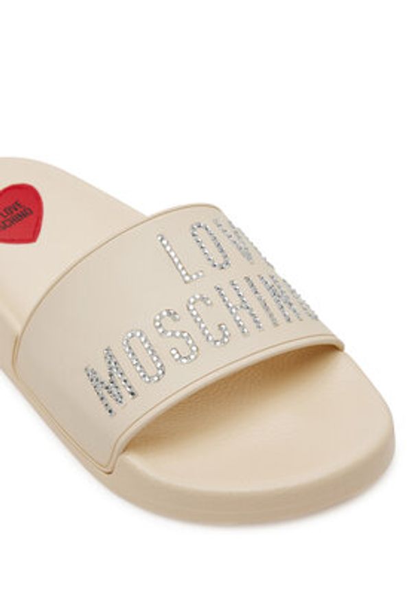 Love Moschino - LOVE MOSCHINO Klapki JA28122G1MI13110 Écru. Materiał: syntetyk