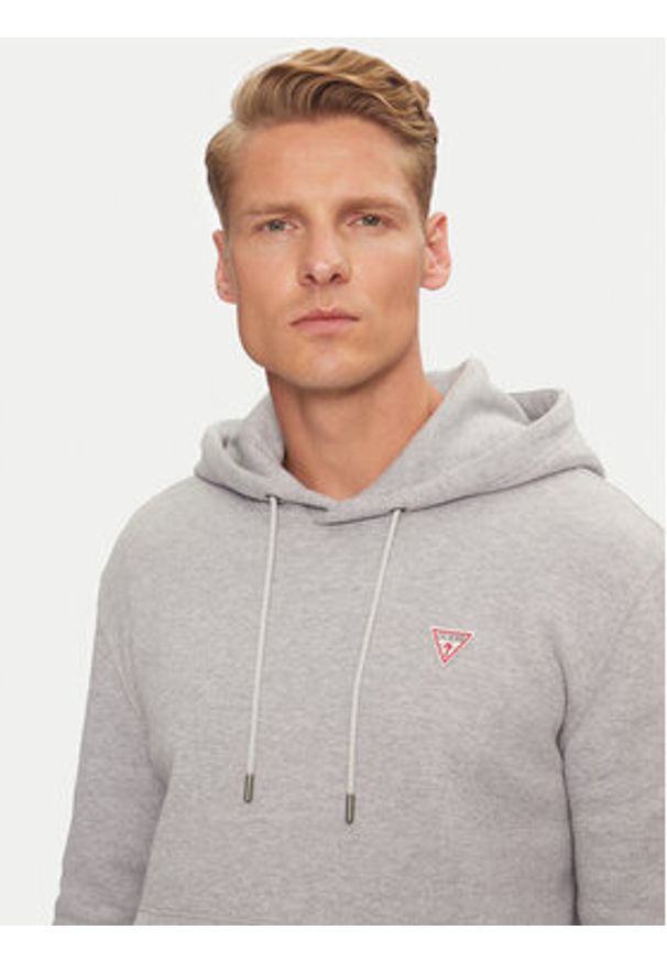 Guess Jeans Bluza M4YQ22 K9V31 Szary Regular Fit. Kolor: szary. Materiał: bawełna