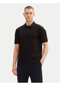 Armani Exchange Polo XM000477 AF10337 FC013 Czarny Regular Fit. Typ kołnierza: polo. Kolor: czarny. Materiał: syntetyk, bawełna