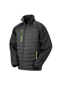 RESULT - Bezrękawnik Unisex Dla Dorosłych Softshell Compass. Kolor: zielony, czarny, żółty, wielokolorowy. Materiał: softshell. Długość rękawa: bez rękawów #1