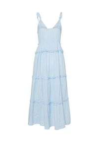 YAS Sukienka letnia Anina 26038014 Błękitny Regular Fit. Kolor: niebieski. Materiał: bawełna. Sezon: lato #3