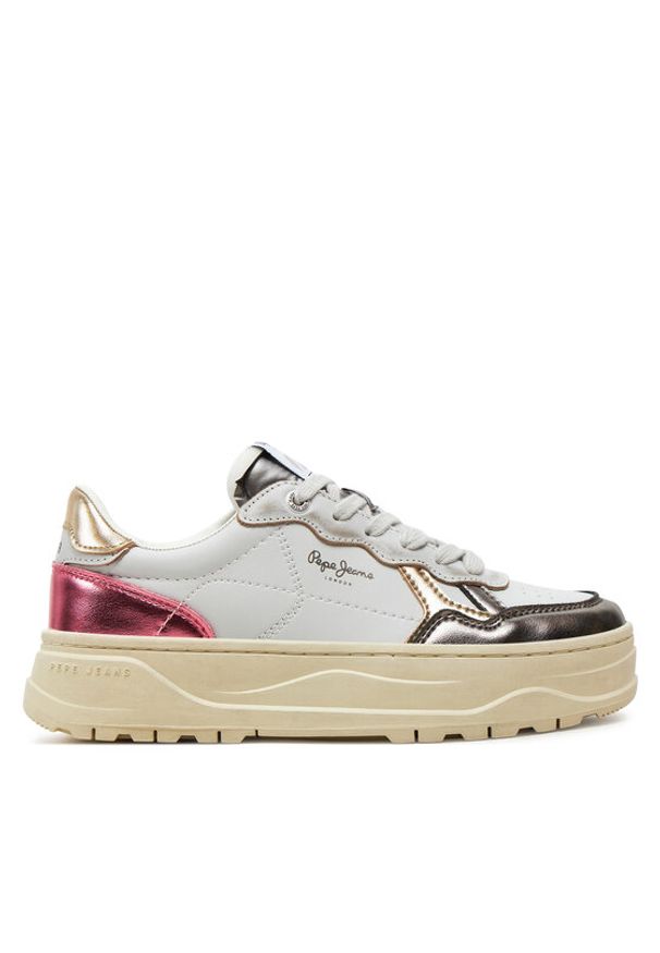 Pepe Jeans Sneakersy Kore Moon W PLS00022 Biały. Kolor: biały. Materiał: skóra