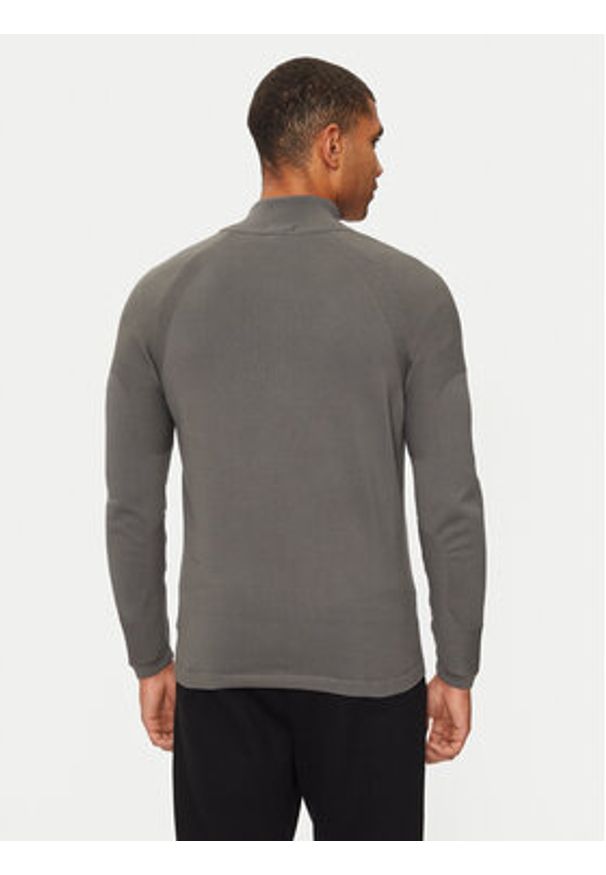 BOSS - Boss Sweter Perform-X_QZ 50498525 Szary Regular Fit. Kolor: szary. Materiał: bawełna, syntetyk