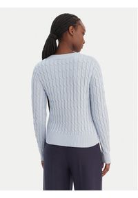 TOMMY HILFIGER - Tommy Hilfiger Sweter WW0WW47644 Błękitny Regular Fit. Kolor: niebieski. Materiał: bawełna #5