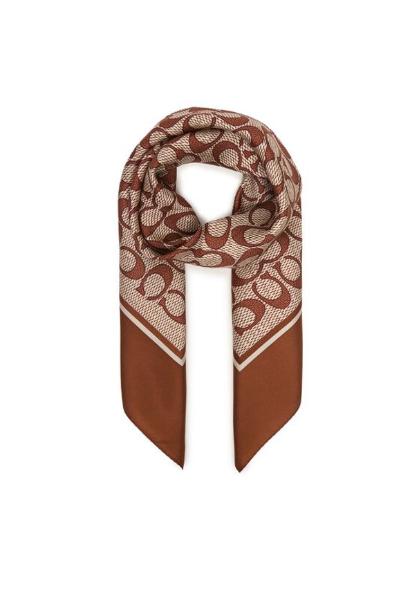 Coach Chusta 29C2755 Brązowy. Kolor: brązowy. Materiał: jedwab