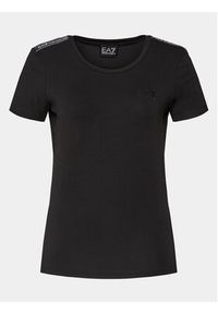 EA7 Emporio Armani T-Shirt 3DTT44 TJ6SZ 1200 Czarny Slim Fit. Kolor: czarny. Materiał: bawełna #5