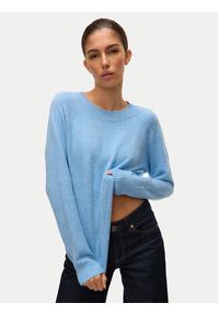 Vero Moda Sweter Doffy 10201022 Błękitny Regular Fit. Kolor: niebieski. Materiał: syntetyk