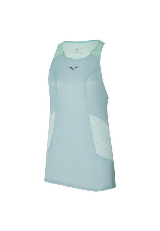 Damski tank top Mizuno Dryaeroflow. Kolor: niebieski. Sport: bieganie