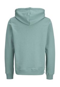Jack & Jones Bluza Jjrain Sweat Hood 12288098 Turkusowy Regular Fit. Kolor: turkusowy. Materiał: bawełna #4