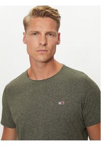 Tommy Jeans T-Shirt Jaspe DM0DM09586 Khaki Slim Fit. Kolor: brązowy. Materiał: syntetyk #2