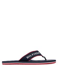 TOMMY HILFIGER - Tommy Hilfiger Japonki Sporty Hilfiger Beach Sandal FM0FM05913 Granatowy. Kolor: niebieski. Materiał: materiał. Styl: sportowy #3