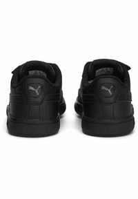 Puma - Dziecięce skórzane sneakersy Smash 3.0 V PUMA Black Shadow Gray. Kolor: wielokolorowy, czarny, szary. Materiał: skóra