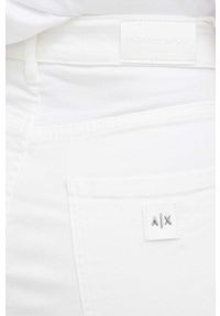 Armani Exchange spódnica jeansowa kolor biały mini prosta. Okazja: na co dzień. Kolor: biały. Materiał: jeans. Styl: casual #2