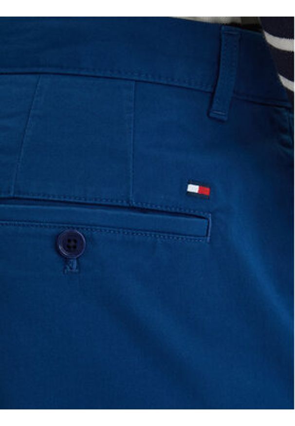 TOMMY HILFIGER - Tommy Hilfiger Spodnie materiałowe MW0MW40262 Niebieski Regular Fit. Kolor: niebieski. Materiał: bawełna