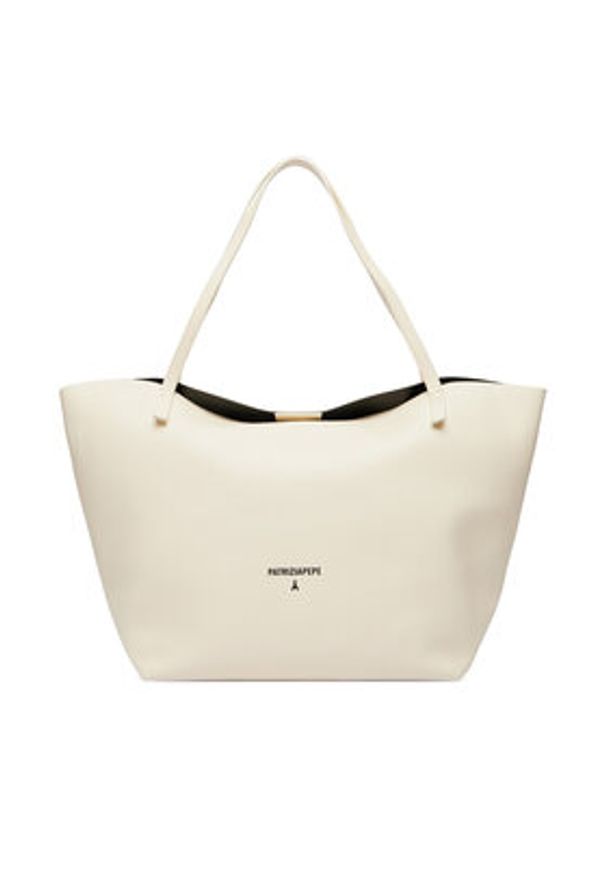 Patrizia Pepe Torebka 2B0130/L148-W405 Écru. Kolor: kremowy. Materiał: skórzane