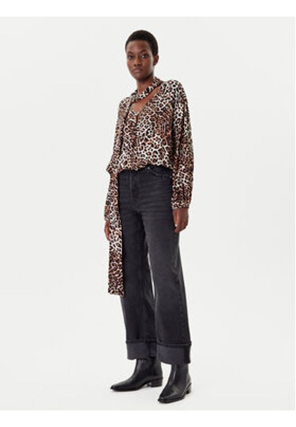Hugo - HUGO Jeansy 50546496 Czarny Wide Leg. Kolor: czarny