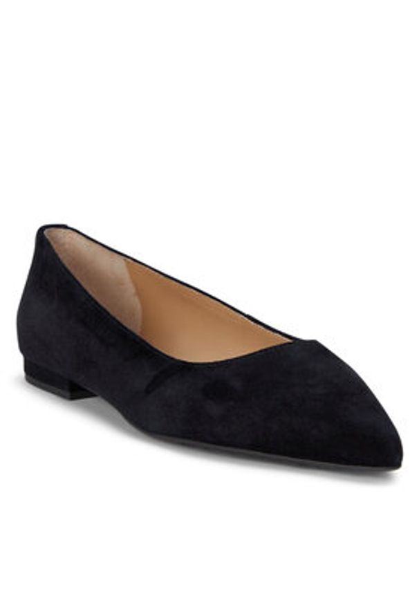 Lauren Ralph Lauren - LAUREN RALPH LAUREN Baleriny 802871265008 Czarny. Kolor: czarny. Materiał: zamsz, skóra
