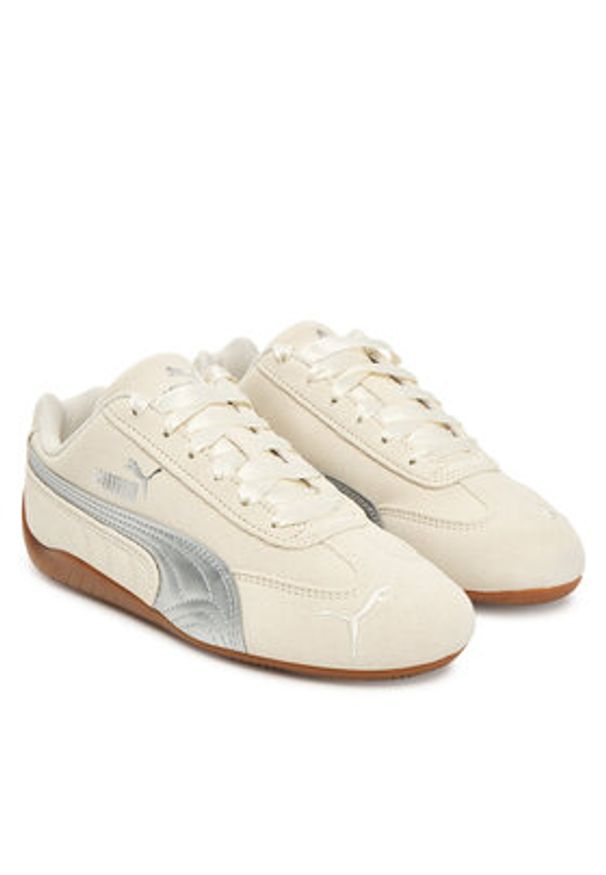 Puma Sneakersy Speedcat Metallic Jr 404113 01 Beżowy. Kolor: beżowy. Materiał: zamsz, skóra